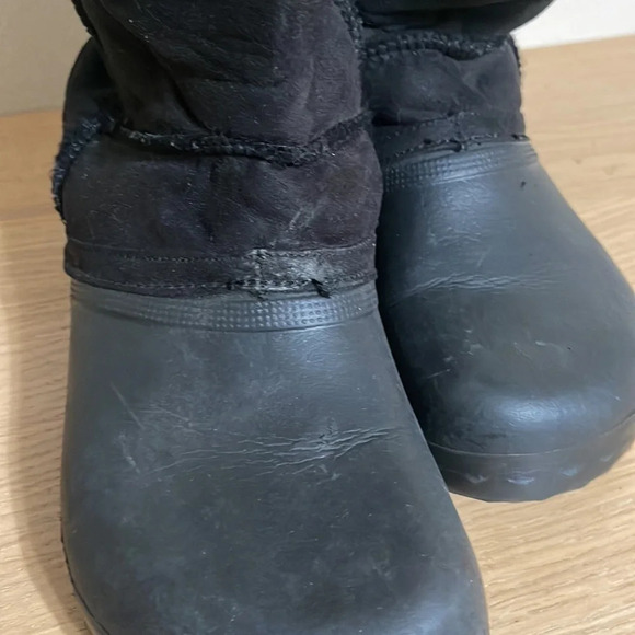 Black Faux Fur Winter Bloots size size 9 - Picture 5 of 16